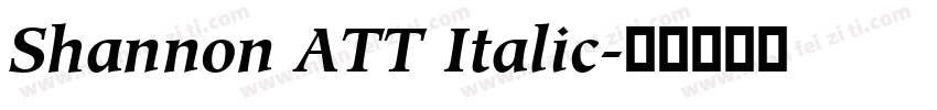 Shannon ATT Italic字体转换